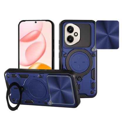 Honor 400 156.5mm Magnetic Holder CD Texture Sliding Camshield Phone Case, TPU PC Shockproof Cover