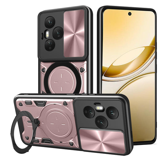 Honor 400 Pro 160.8mm Magnetic Holder CD Texture Sliding Camshield Phone Case, TPU PC Shockproof Cover