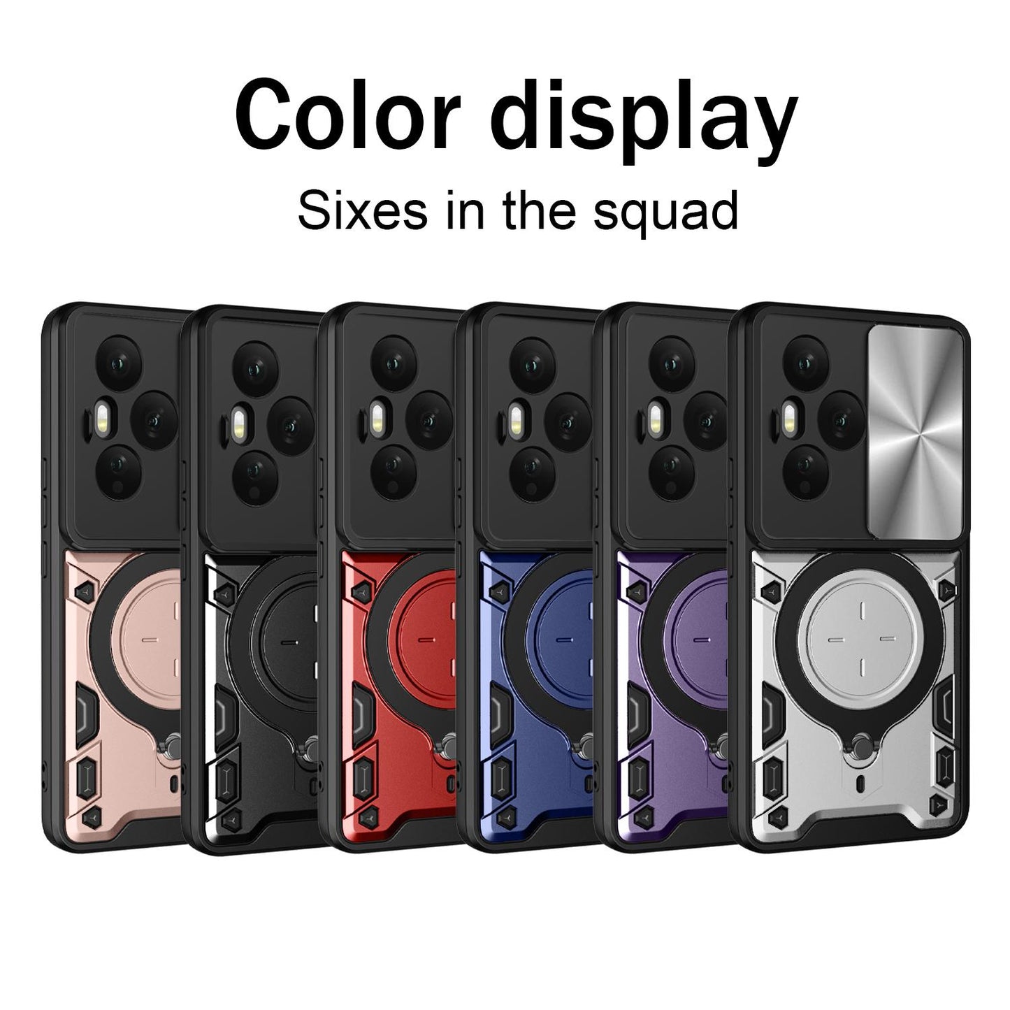 Honor 400 Pro 160.8mm Magnetic Holder CD Texture Sliding Camshield Phone Case, TPU PC Shockproof Cover
