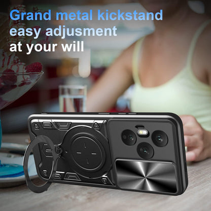 Honor 400 Pro 160.8mm Magnetic Holder CD Texture Sliding Camshield Phone Case, TPU PC Shockproof Cover