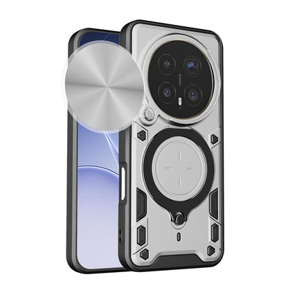 Honor Magic8 Pro 5G Magnetic Holder CD Texture Sliding Camshield Phone Case, TPU PC Shockproof Cover