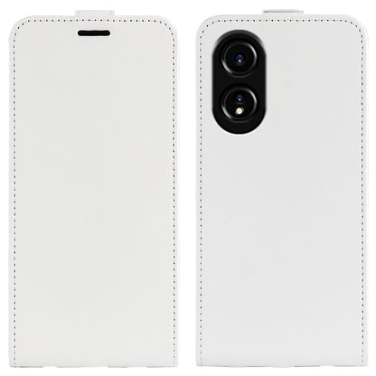 OPPO A58 4G Texture Vertical Flip Leather Wallet Case with Card Slot, PU TPU Shockproof Protective Cover, Anti-Drop Magnetic Folio Phone Case