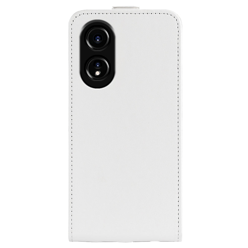 OPPO A58 4G Texture Vertical Flip Leather Wallet Case with Card Slot, PU TPU Shockproof Protective Cover, Anti-Drop Magnetic Folio Phone Case