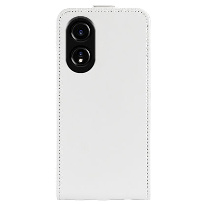 OPPO A58 4G Texture Vertical Flip Leather Wallet Case with Card Slot, PU TPU Shockproof Protective Cover, Anti-Drop Magnetic Folio Phone Case