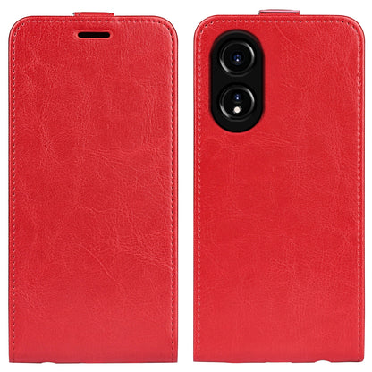 OPPO A58 4G Texture Vertical Flip Leather Wallet Case with Card Slot, PU TPU Shockproof Protective Cover, Anti-Drop Magnetic Folio Phone Case