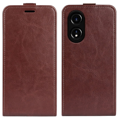 OPPO A58 4G Texture Vertical Flip Leather Wallet Case with Card Slot, PU TPU Shockproof Protective Cover, Anti-Drop Magnetic Folio Phone Case