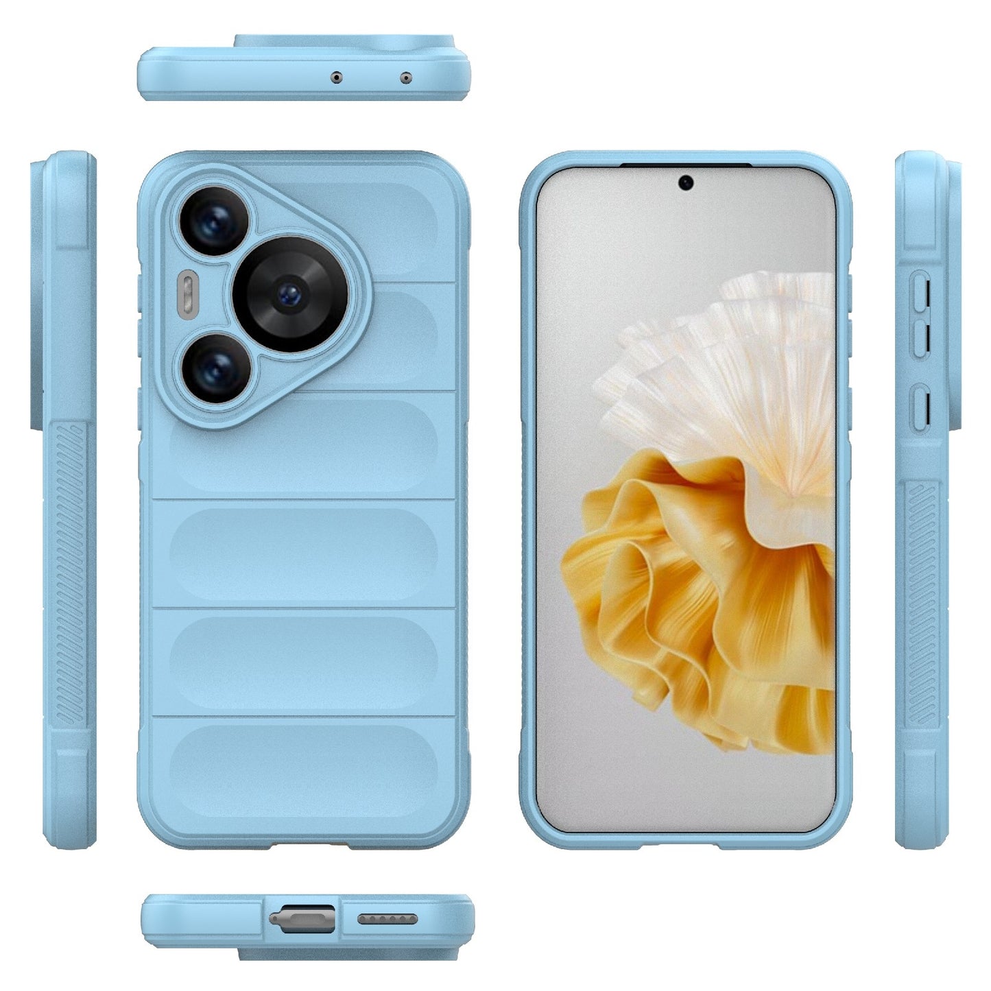 Huawei Pura 70 Pro Shock Absorbent Magic Shield TPU + Flannel Phone Case, Featuring Ridged Drop Protection, Bright Colours & Easy Access