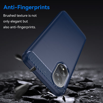 OPPO A18 4G Carbon Fibre Brushed Texture TPU Protective Phone Case Shockproof Slim Cover