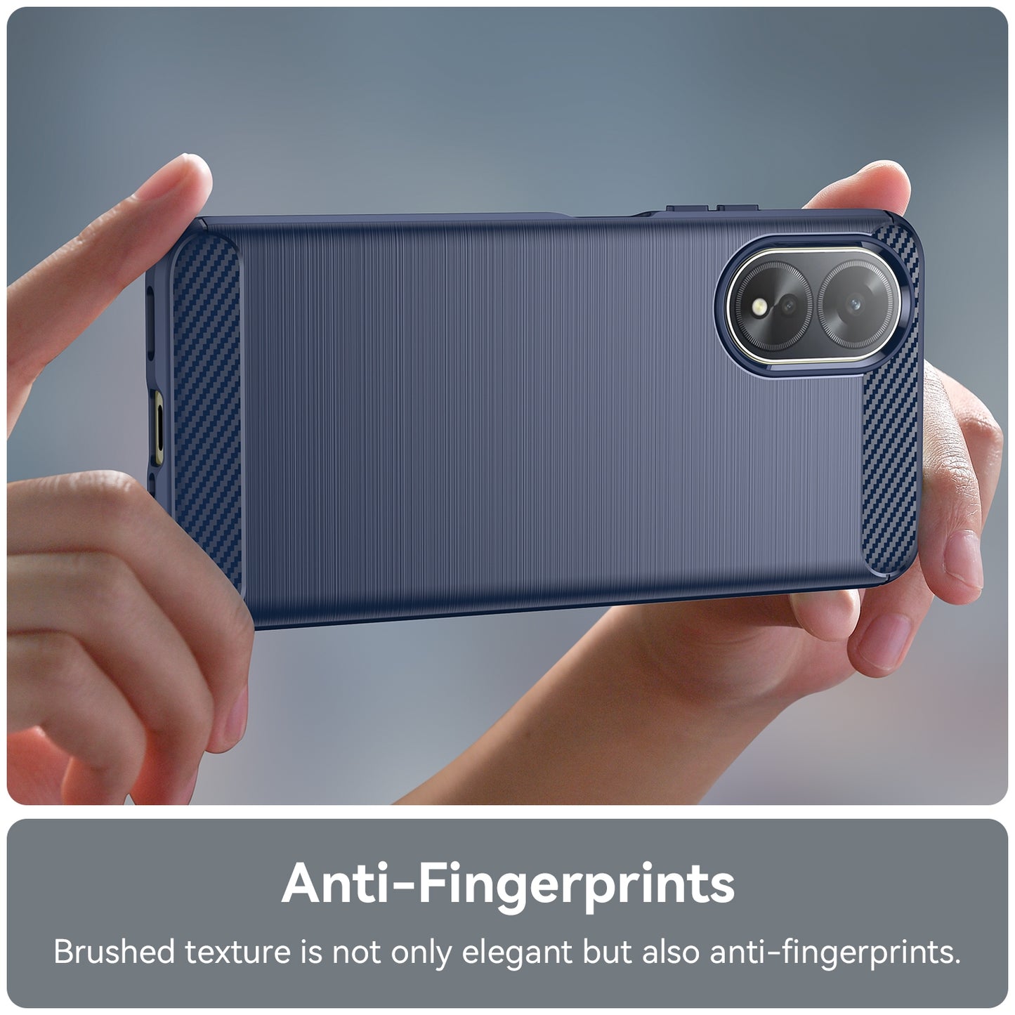 OPPO A38 4G Carbon Fibre Brushed Texture TPU Protective Phone Case Shockproof Slim Cover
