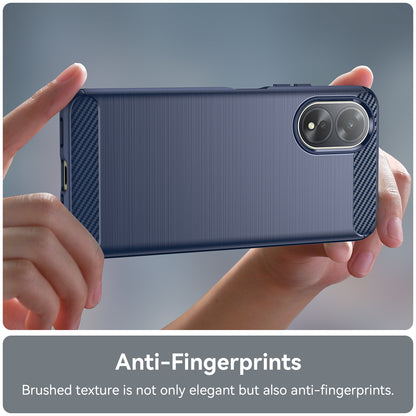 OPPO A38 4G Carbon Fibre Brushed Texture TPU Protective Phone Case Shockproof Slim Cover