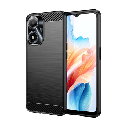 OPPO A2M 5G Carbon Fibre Brushed Texture TPU Protective Phone Case Shockproof Slim Cover