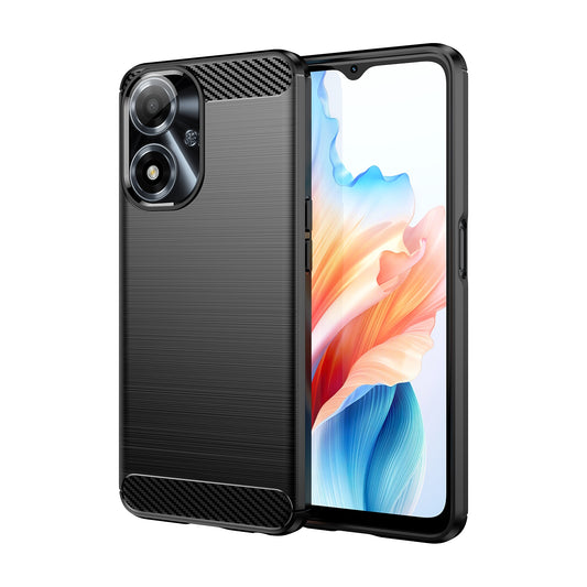OPPO A2M 5G Carbon Fiber Brushed Texture TPU Protective Phone Case Shockproof Slim Cover