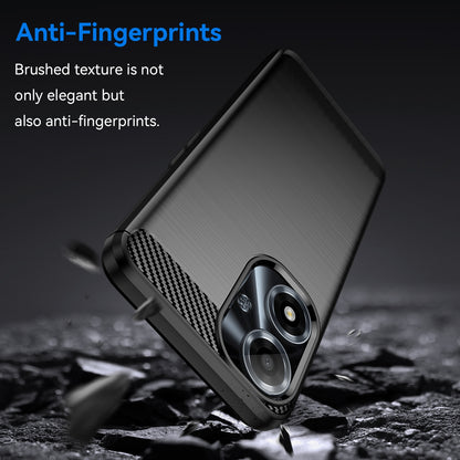 OPPO A2M 5G Carbon Fibre Brushed Texture TPU Protective Phone Case Shockproof Slim Cover