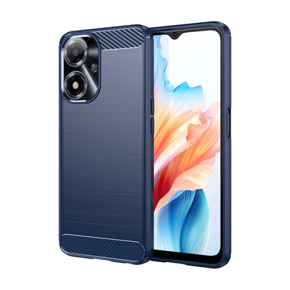 OPPO A2M 5G Carbon Fiber Brushed Texture TPU Protective Phone Case Shockproof Slim Cover