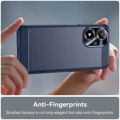OPPO A2M 5G Carbon Fibre Brushed Texture TPU Protective Phone Case Shockproof Slim Cover