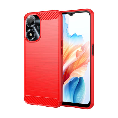 OPPO A2M 5G Carbon Fibre Brushed Texture TPU Protective Phone Case Shockproof Slim Cover