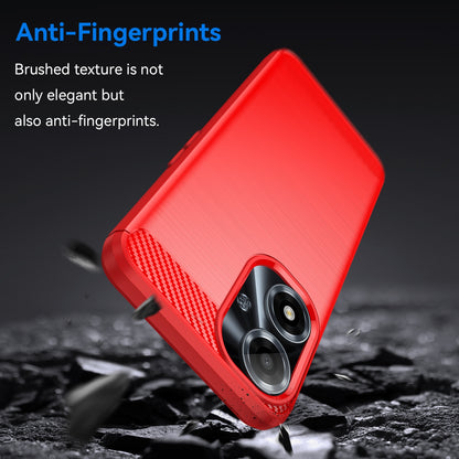 OPPO A2M 5G Carbon Fiber Brushed Texture TPU Protective Phone Case Shockproof Slim Cover