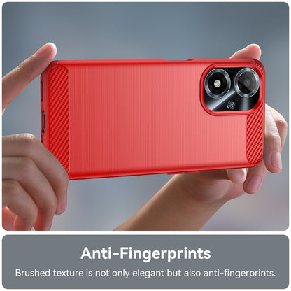 OPPO A2M 5G Carbon Fibre Brushed Texture TPU Protective Phone Case Shockproof Slim Cover