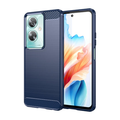 OPPO A2 5G Carbon Fibre Brushed Texture TPU Protective Phone Case Shockproof Slim Cover