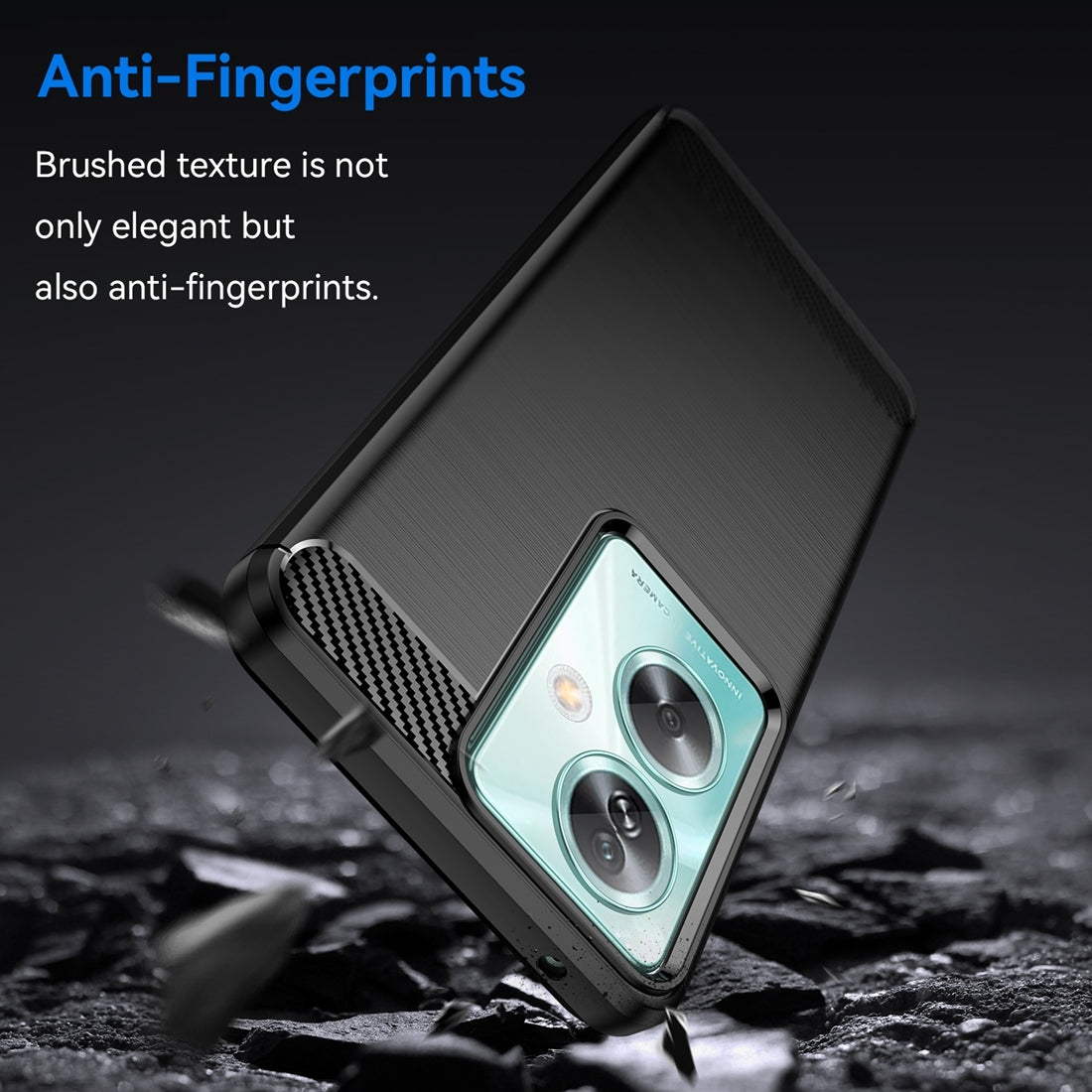 OPPO A79 5G Carbon Fibre Brushed Texture TPU Protective Phone Case Shockproof Slim Cover