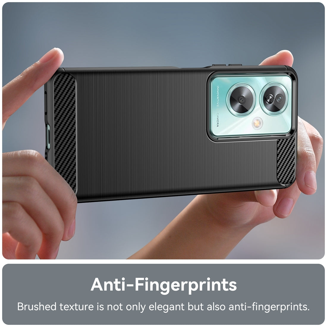 OPPO A79 5G Carbon Fiber Brushed Texture TPU Protective Phone Case Shockproof Slim Cover