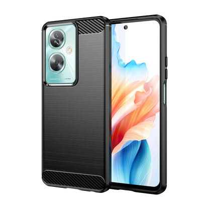 OPPO A79 5G Carbon Fiber Brushed Texture TPU Protective Phone Case Shockproof Slim Cover