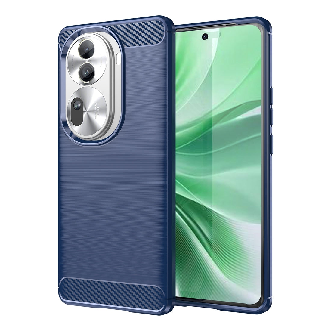 OPPO Reno11 Pro Carbon Fiber Brushed Texture TPU Protective Phone Case Shockproof Slim Cover