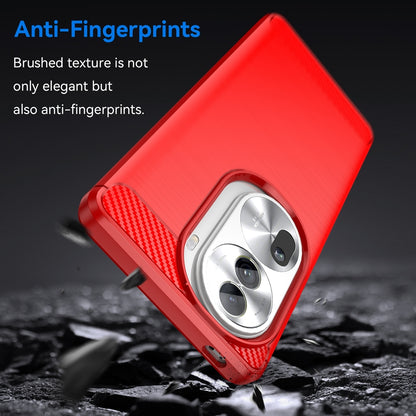 OPPO Reno11 Pro Carbon Fibre Brushed Texture TPU Protective Phone Case Shockproof Slim Cover