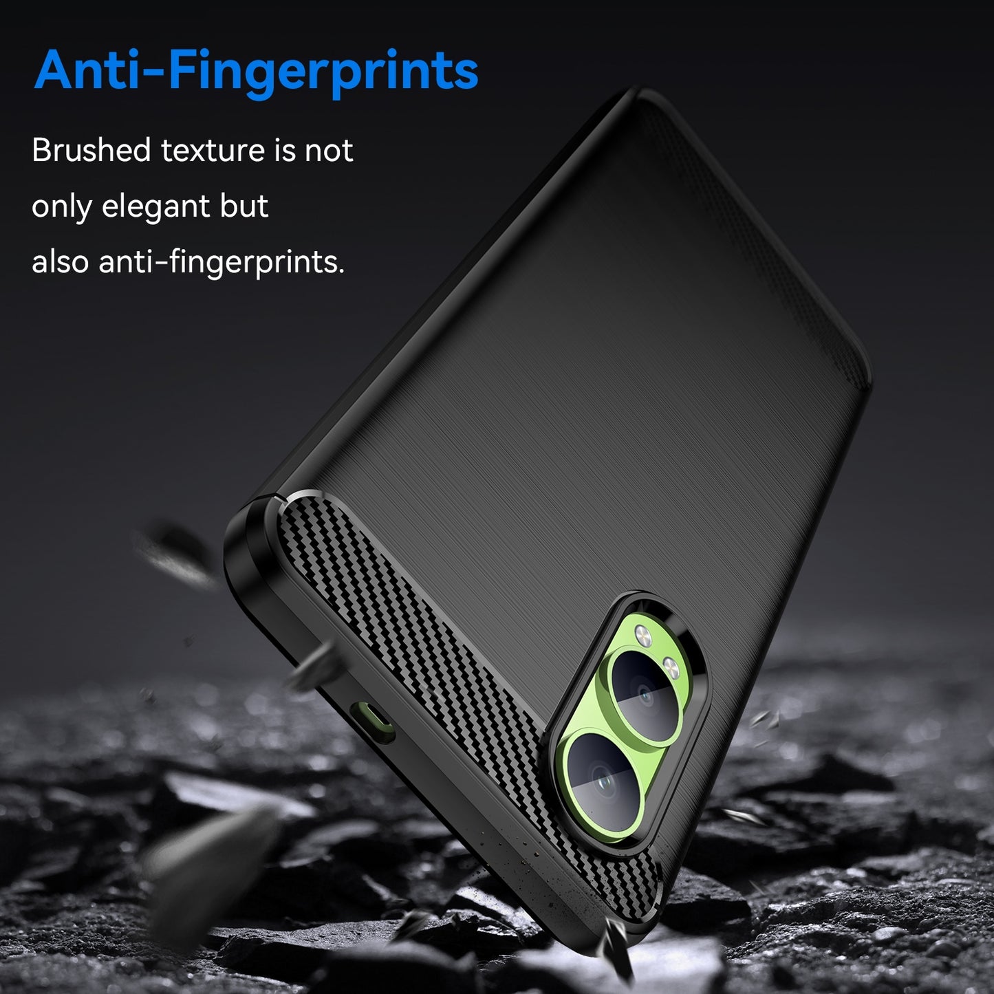 OPPO K12x Carbon Fibre Brushed Texture TPU Protective Phone Case Shockproof Slim Cover