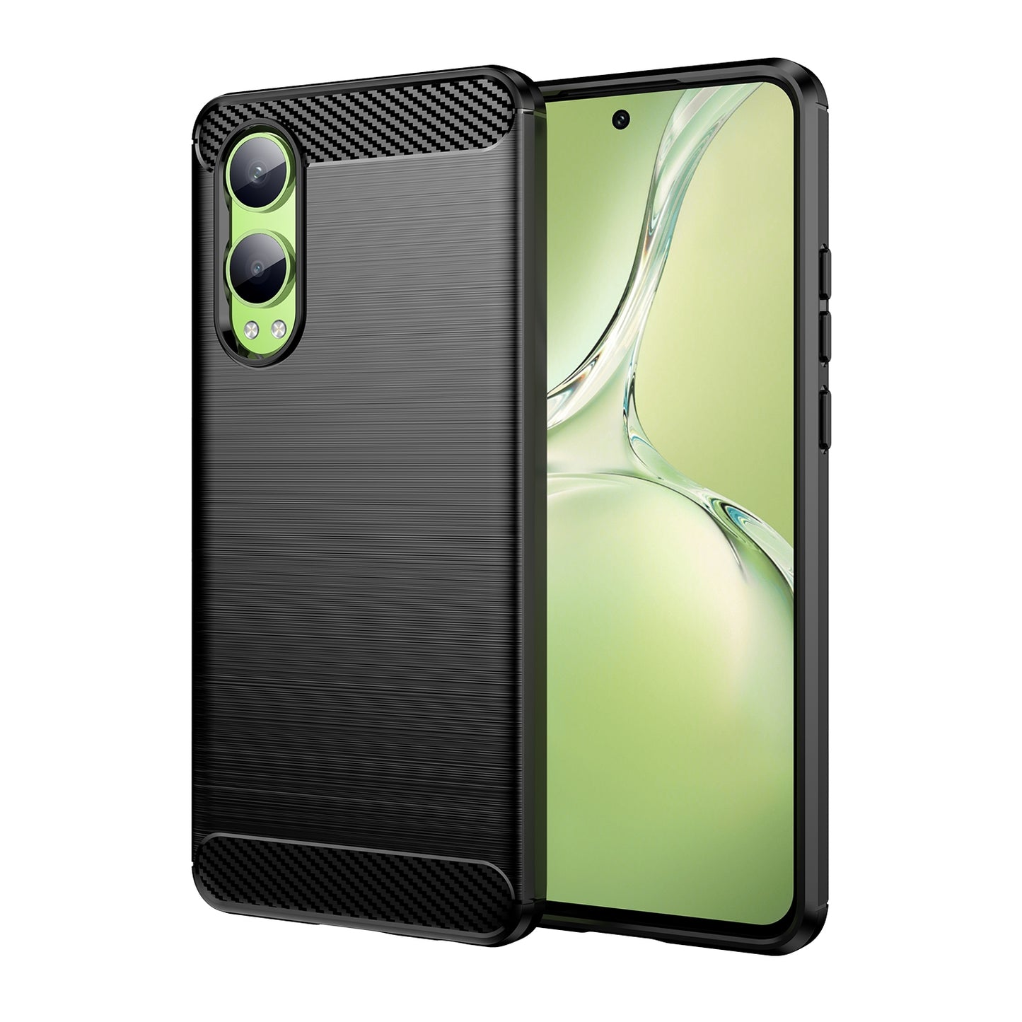 OPPO K12x Carbon Fiber Brushed Texture TPU Protective Phone Case Shockproof Slim Cover