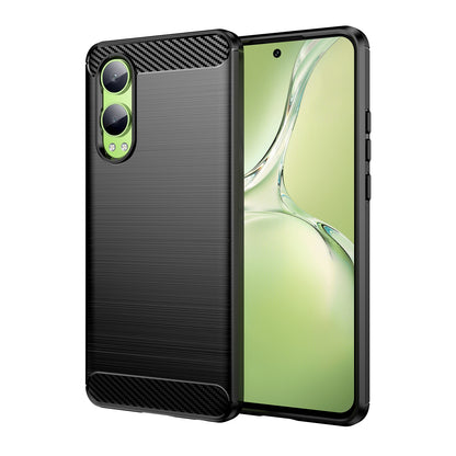 OPPO K12x Carbon Fiber Brushed Texture TPU Protective Phone Case Shockproof Slim Cover