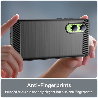 OPPO K12x Carbon Fibre Brushed Texture TPU Protective Phone Case Shockproof Slim Cover