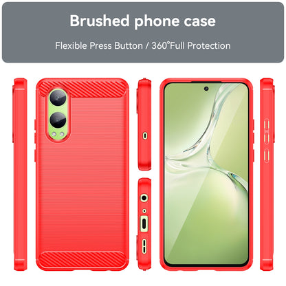 OPPO K12x Carbon Fibre Brushed Texture TPU Protective Phone Case Shockproof Slim Cover