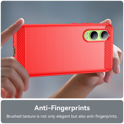 OPPO K12x Carbon Fibre Brushed Texture TPU Protective Phone Case Shockproof Slim Cover