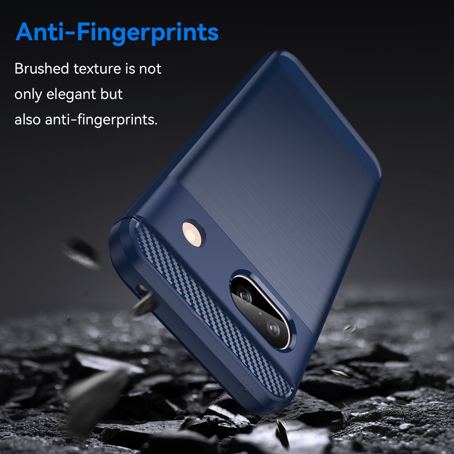 Google Pixel 8a Carbon Fibre Brushed Texture TPU Protective Phone Case Shockproof Slim Cover