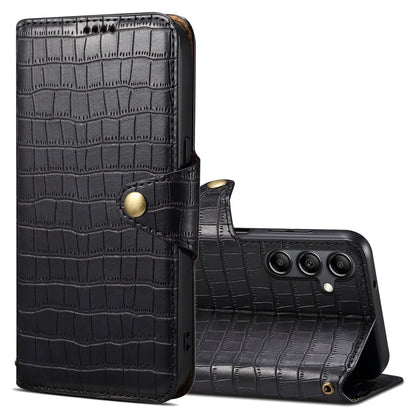 Samsung Galaxy S23 FE Denior Crocodile Texture Oil Edge Leather Phone Case with Card Wallet and Kickstand