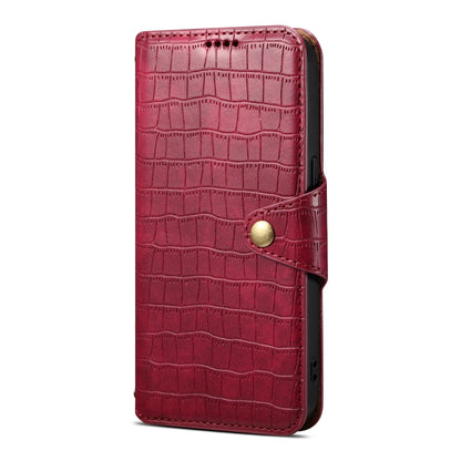 Samsung Galaxy S24 Ultra 5G Denior Crocodile Texture Oil Edge Leather Phone Case with Card Wallet and Kickstand