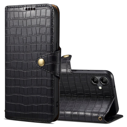 Samsung Galaxy A05 Denior Crocodile Texture Oil Edge Leather Phone Case with Card Wallet and Kickstand