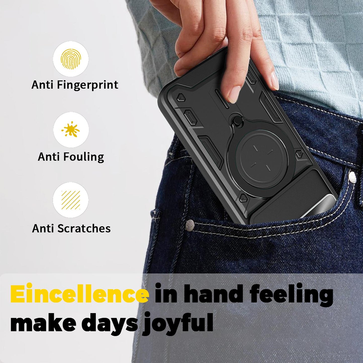 Google Pixel 10a Magnetic Holder CD Texture Sliding Camshield Phone Case, TPU PC Shockproof Cover
