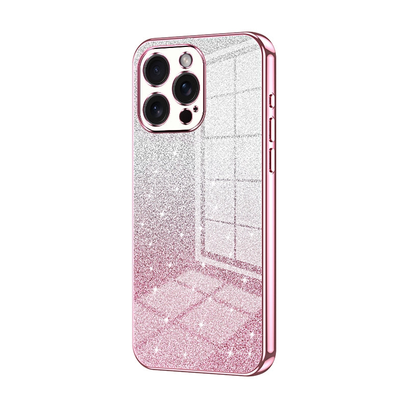 iPhone 15 Pro Max Glitter Powder Electroplated Gradient Phone Case – Fashionable & Luxurious with Anti-Fingerprint Coating, Shock-Absorption, and Lens Protection