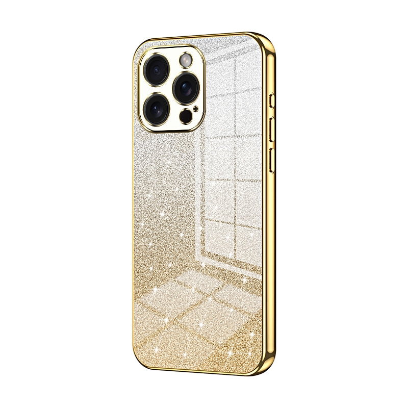 iPhone 15 Pro Max Glitter Powder Electroplated Gradient Phone Case – Fashionable & Luxurious with Anti-Fingerprint Coating, Shock-Absorption, and Lens Protection