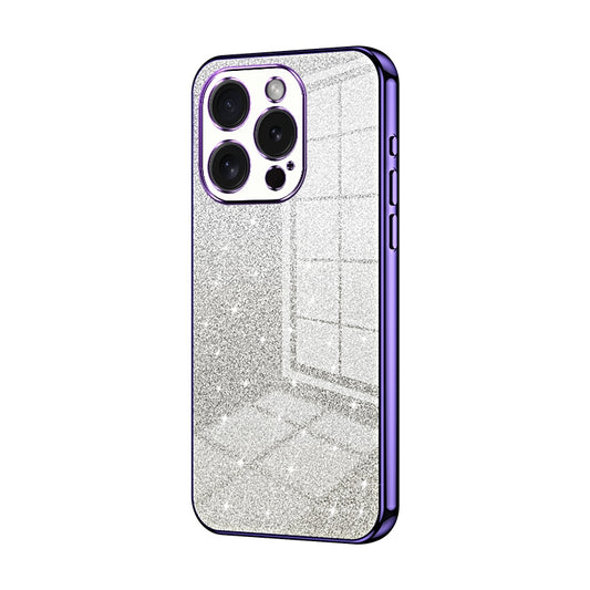 iPhone 15 Pro Glitter Powder Electroplated Gradient Phone Case – Fashionable & Luxurious with Anti-Fingerprint Coating, Shock-Absorption, and Lens Protection
