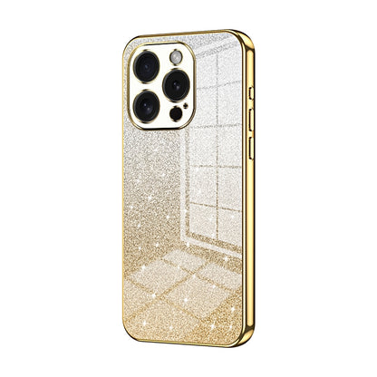 iPhone 15 Pro Glitter Powder Electroplated Gradient Phone Case – Fashionable & Luxurious with Anti-Fingerprint Coating, Shock-Absorption, and Lens Protection