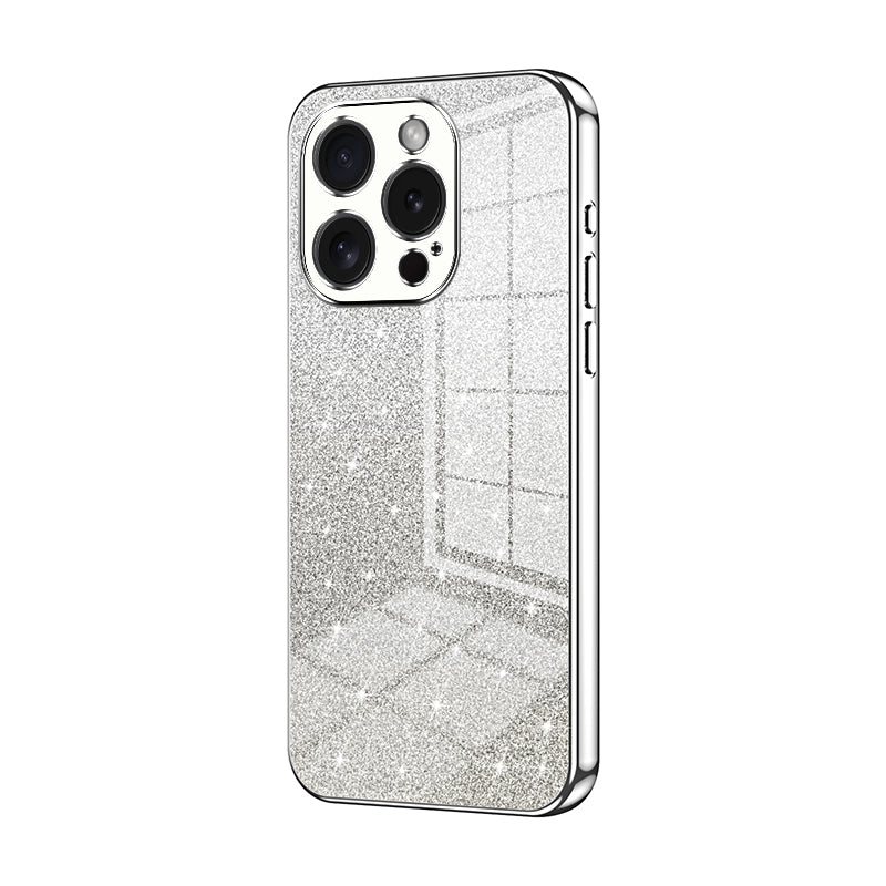 iPhone 15 Pro Glitter Powder Electroplated Gradient Phone Case – Fashionable & Luxurious with Anti-Fingerprint Coating, Shock-Absorption, and Lens Protection