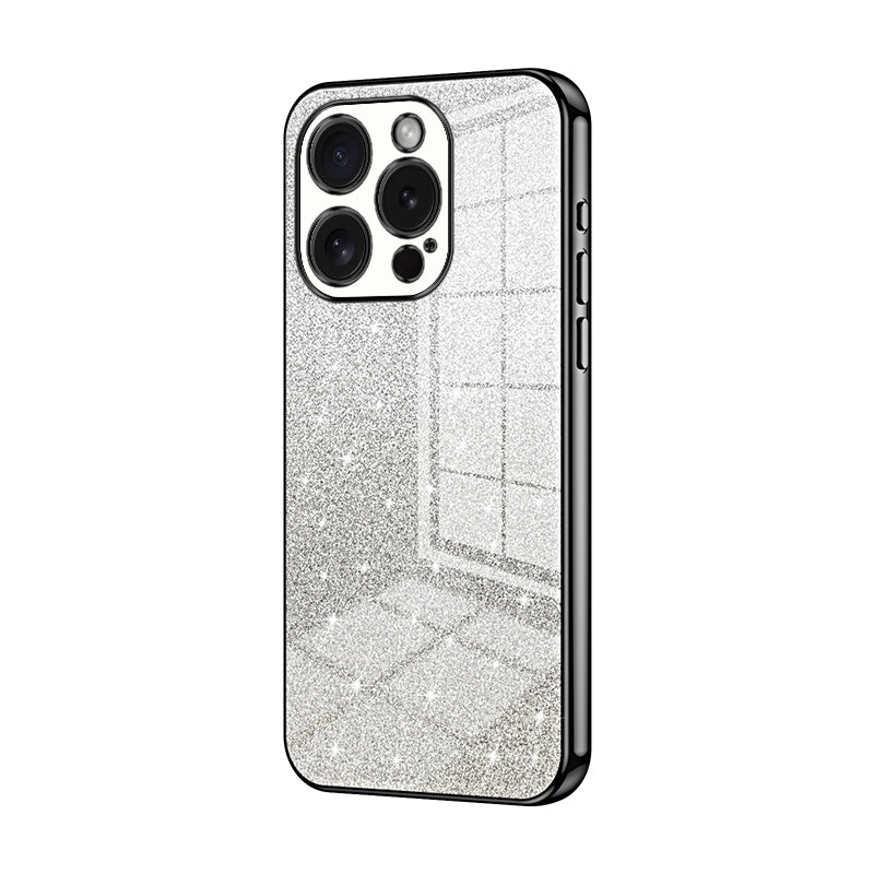 iPhone 15 Pro Glitter Powder Electroplated Gradient Phone Case – Fashionable & Luxurious with Anti-Fingerprint Coating, Shock-Absorption, and Lens Protection