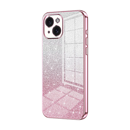 iPhone 15 Glitter Powder Electroplated Gradient Phone Case – Fashionable & Luxurious with Anti-Fingerprint Coating, Shock-Absorption, and Lens Protection