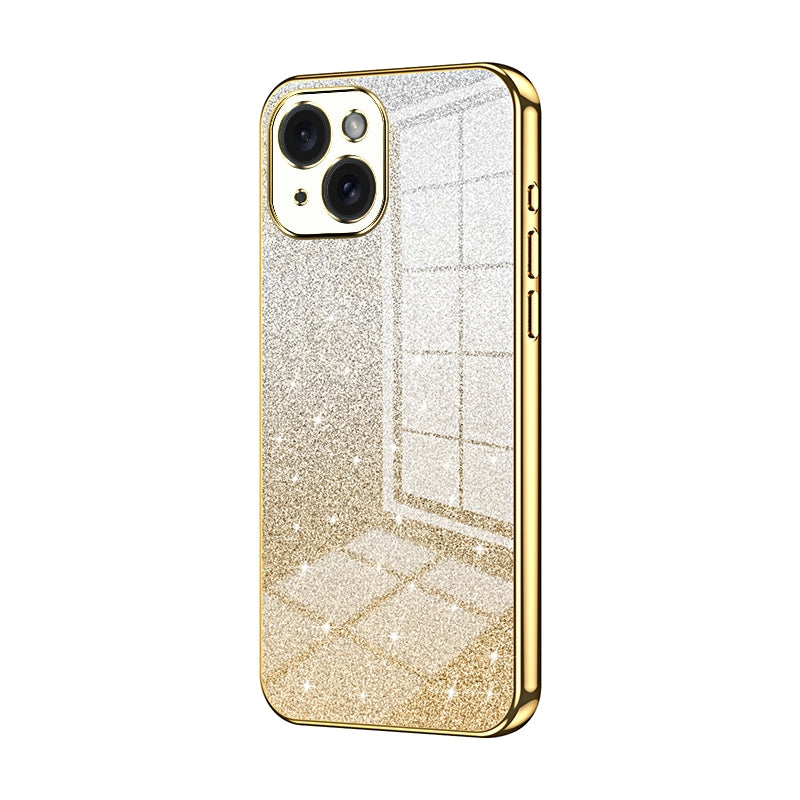iPhone 15 Glitter Powder Electroplated Gradient Phone Case – Fashionable & Luxurious with Anti-Fingerprint Coating, Shock-Absorption, and Lens Protection