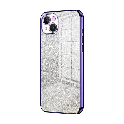 iPhone 14 Plus Glitter Powder Electroplated Gradient Phone Case – Fashionable & Luxurious with Anti-Fingerprint Coating, Shock-Absorption, and Lens Protection