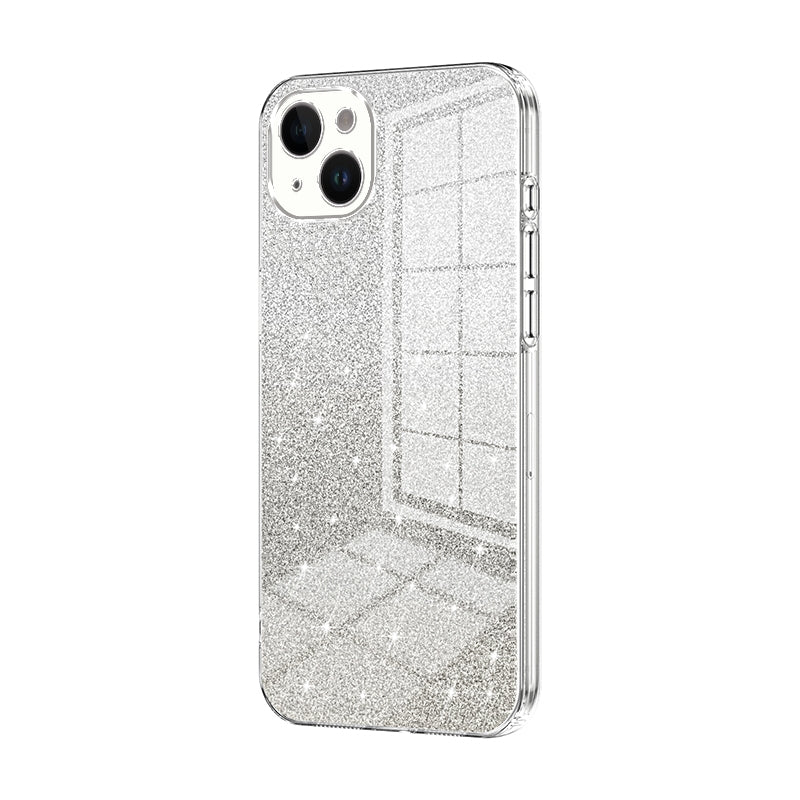iPhone 14 Plus Glitter Powder Electroplated Gradient Phone Case – Fashionable & Luxurious with Anti-Fingerprint Coating, Shock-Absorption, and Lens Protection