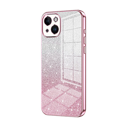 iPhone 14 Glitter Powder Electroplated Gradient Phone Case – Fashionable & Luxurious with Anti-Fingerprint Coating, Shock-Absorption, and Lens Protection